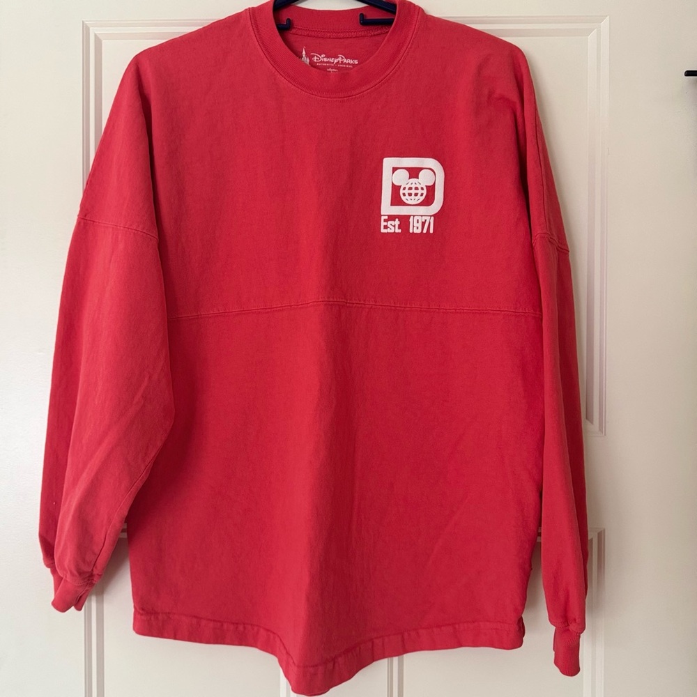 Walt disney‎ parks world spirit jersey shirt coral adult long sleeve xs